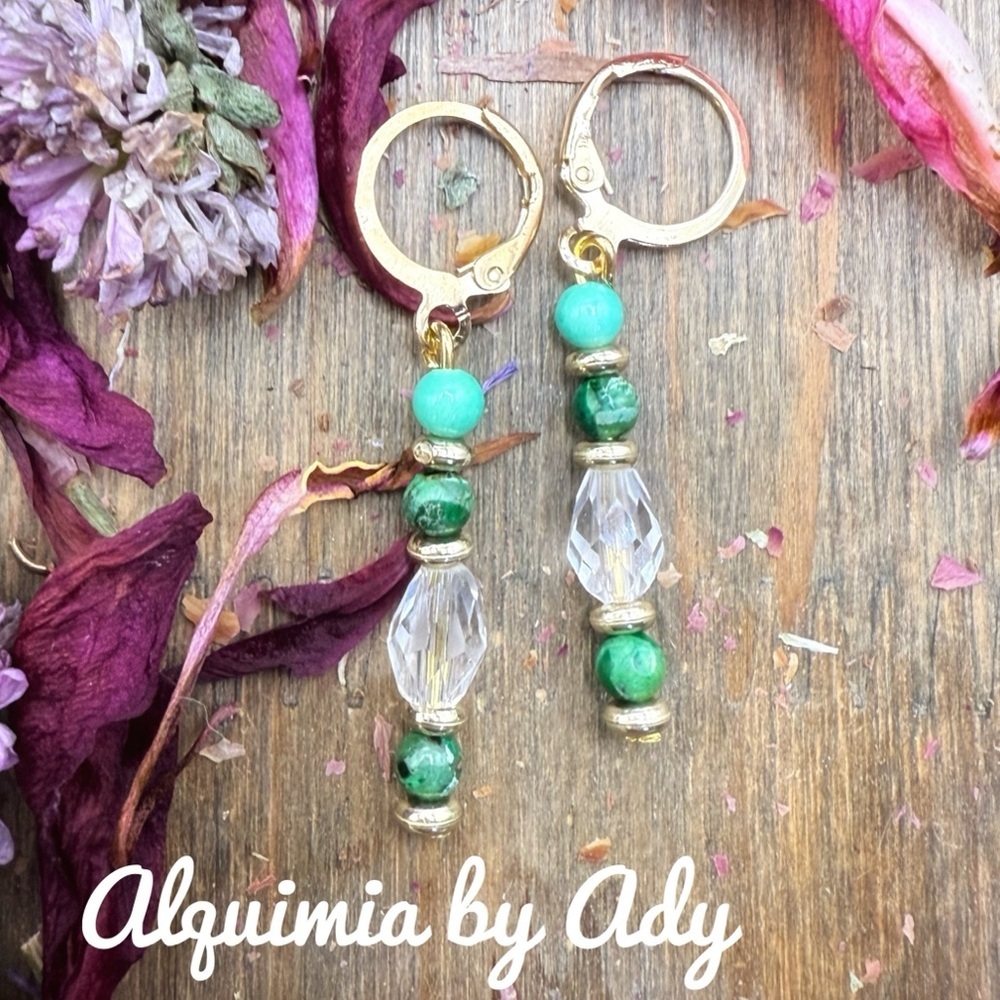 Alquimia amazonite Beaded elegant earrings